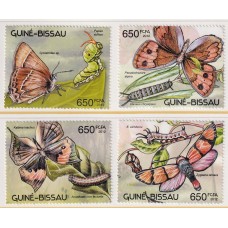 MARIPOSAS GUINEA BISSAU SERIE COMPLETA DE ESTAMPILLAS NUEVAS MINT